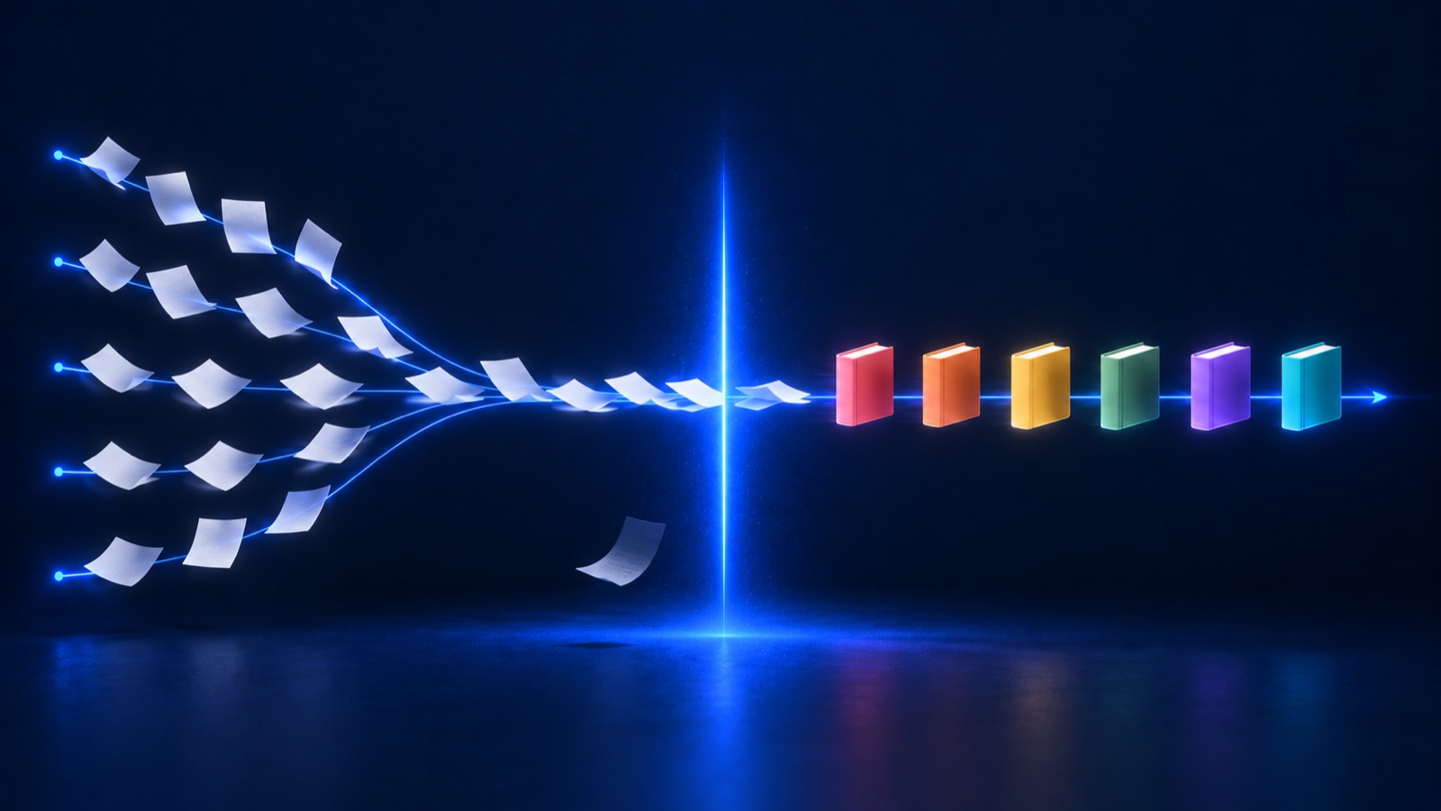 Publisher documents streaming through a gate of light